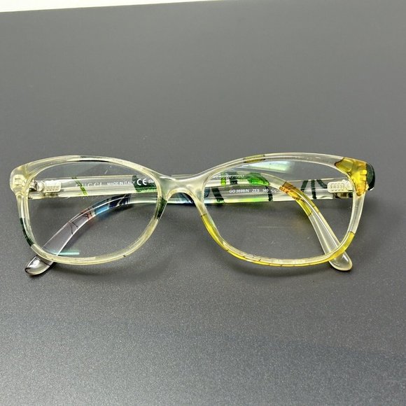 Gucci GG 3699/N ZE5 Clear Floral Eyeglasses Frames 54-15 140 Italy Designer - Picture 1 of 15